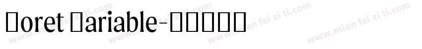 Moret Variable字体转换